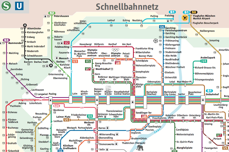 Мюнхенское метро схема